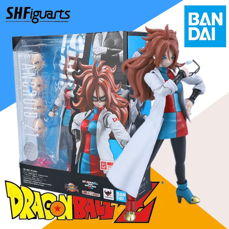 

Bandai оригинальная коробка S.H. Фигурки SHF Драконий жемчуг Z ANDROID 21 лабораторное пальто аниме экшн-фигурка борьба модель игрушка подарок для детей