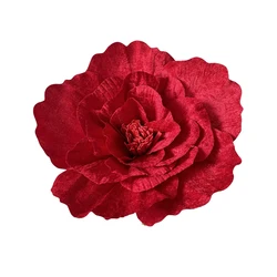 Elegant Oversized Red Rose Artificial Flowers for Special Occasions and Decor (30cm Red)
