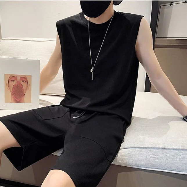 L06 Black Shorts Set