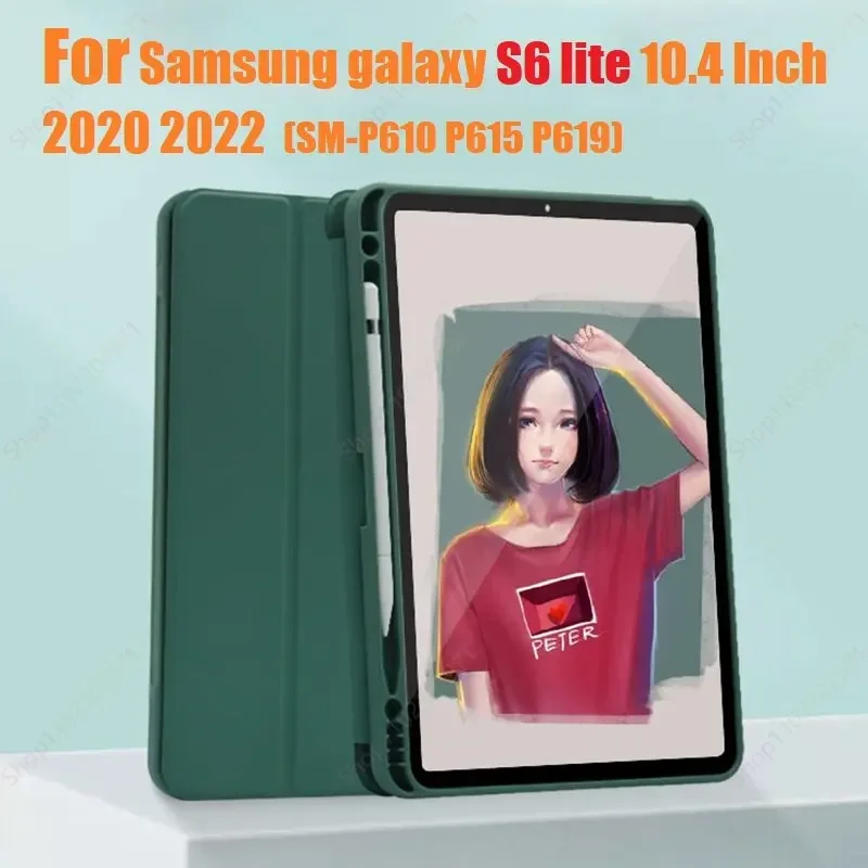 Premium Sleep Case with Pen Holder for Galaxy Tab S6 Lite 10.4 Inch - 2024/2022 Edition