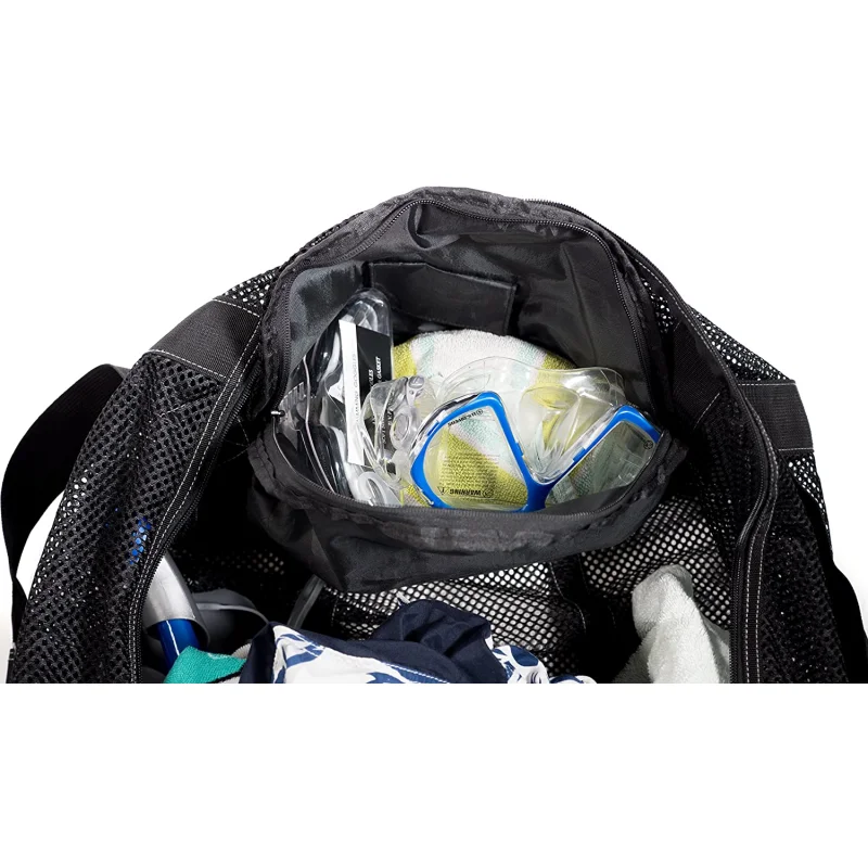 Mesh Dive Duffel Bag Scuba Diving and Snorkeling Gear Large Mesh Travel Duffle Outdoor Dry Bag Holds Mask Fin Snorkel & More waterproof dry bag diving storage bag diving mesh bag