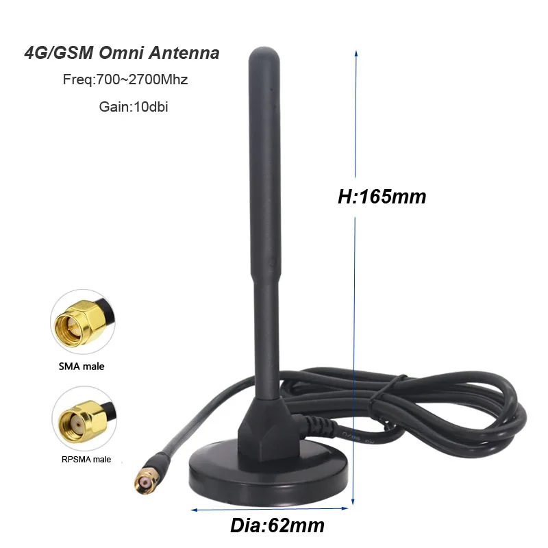 고출력 12dbi WiFi 라우터 안테나 SMA TS9 N TNC BNC 남성형 신호 증폭기 (4G LTE 3G GSM 실내외 방수)