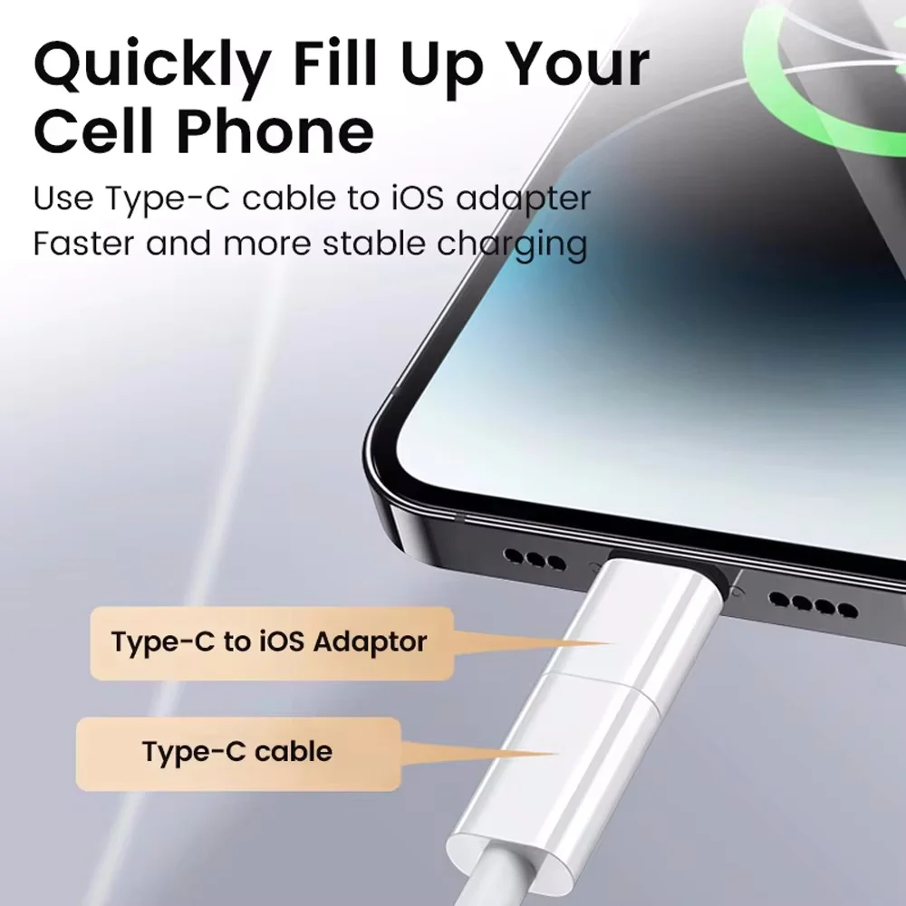 High-Speed USB C to Lightning Adapter for Fast Charging and Data Transfer
