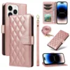 for iPhone 16/15/14 Pro Max 16 Plus 16Pro Wallet Case for Women, Flip Cover with Card Holder, Kickstand Feature Protective Purse 1