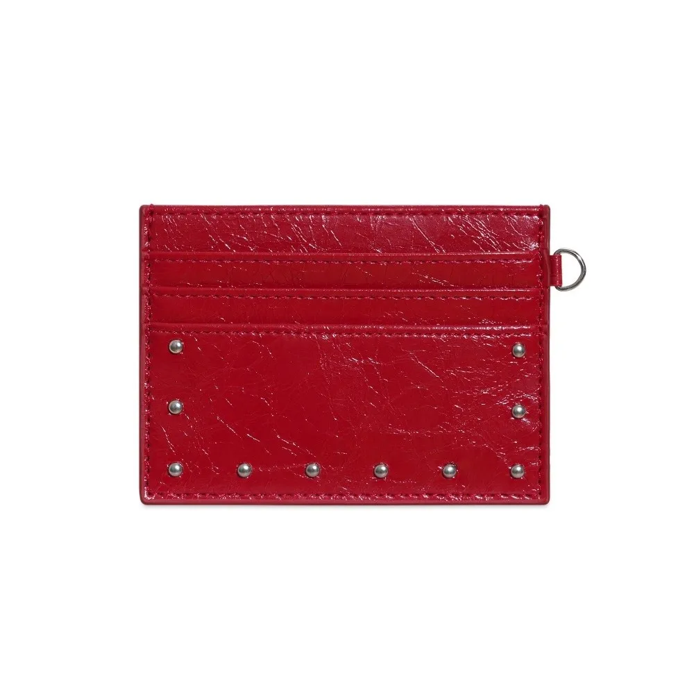 Compact Ultra Thin Cracked Leather Card Wallet Mini Size Multiple thumbnail 2