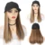 MEIFAN Synthetic Fluffy Wave Curly Natural Hair with Hat Baseball Cap Naturally Connect Adjustable Trucker Hat Wig 35