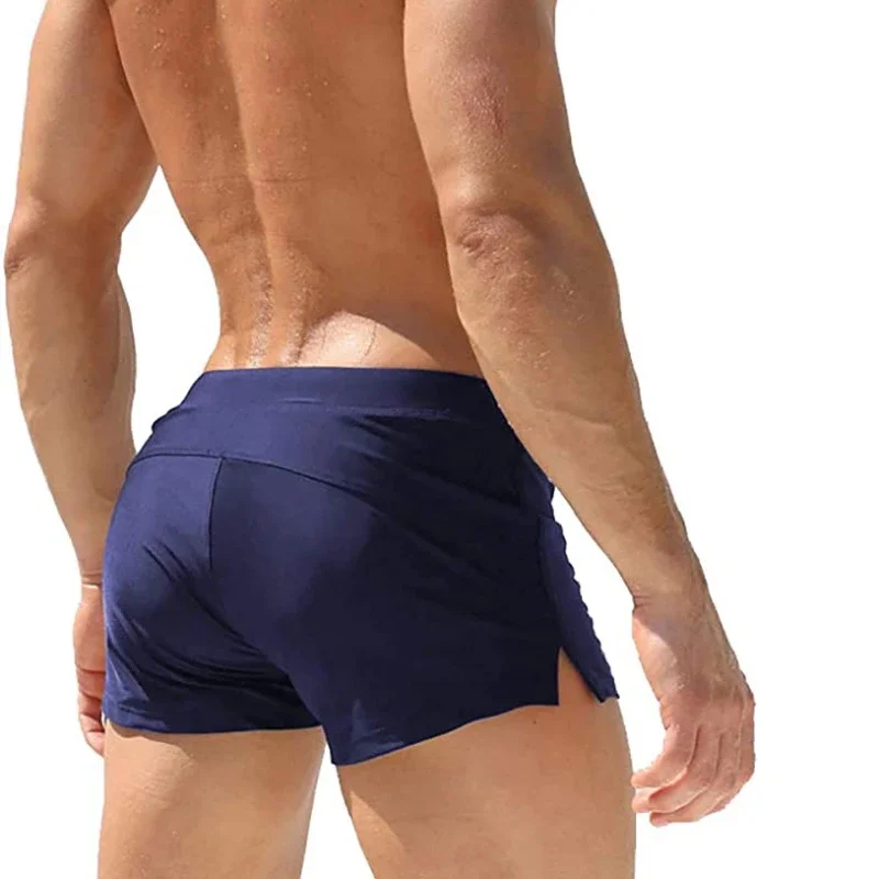 Swim Trunks Swim Shorts Men Swimsuit Mens Swim Trunk Swimwear with Zipper Pocket Bathing Suit Swimming Boxer Brief Square Leg Mesh Liner Board Shorts Swimsuits