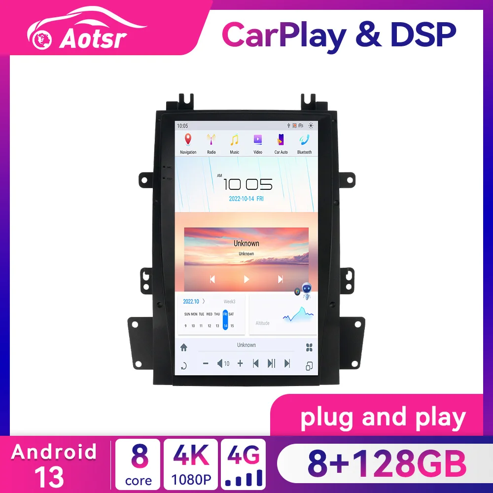 

Головное устройство Tesla Style для Cadillac Escalade 2007-2014, Android 11, автомобильное радио, мультимедиа, GPS-навигация, стерео, 13,6 дюйма, CarPlay, DSP