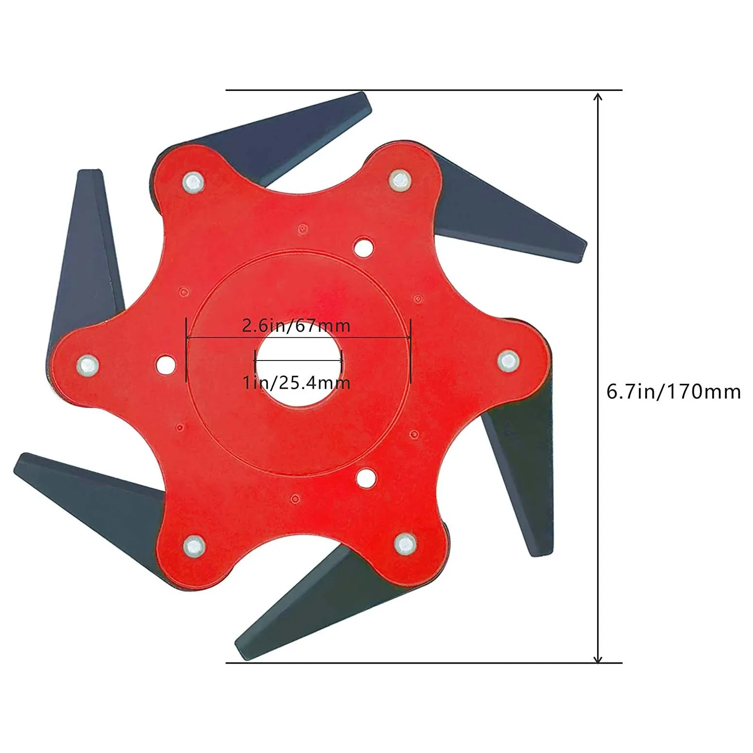 6 Teeth Grass Manganese Steel Cutter Blade Durable Trimmer Head Lawn Weeding Upgraded Universal Weed Eater Blades Metal grass trimmer head aluminum trimmer head grass trimmer blade