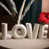 Glazed Ceramic Love Letters Vase Set, Modern Minimalist, Living Room, Wedding Party, Home Decoration Accessories, Interior Table 6