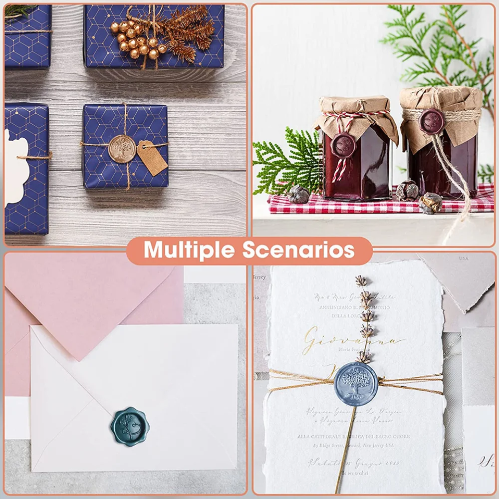 씰링 왁스 스탬프 원형 홀더 키트, 페인트 래커 씰 링 몰드 씰, DIY 핸드 계정 봉투, 수공예 생산 도구