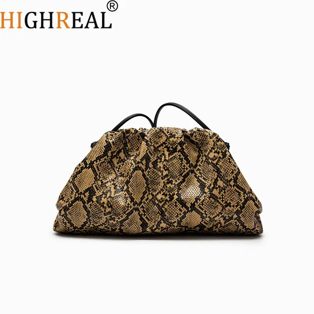 Sacs à main plissés serpentin pour femmes, pochette, sac à bandoulière, motif serpent, sac de luxe de créateur 1