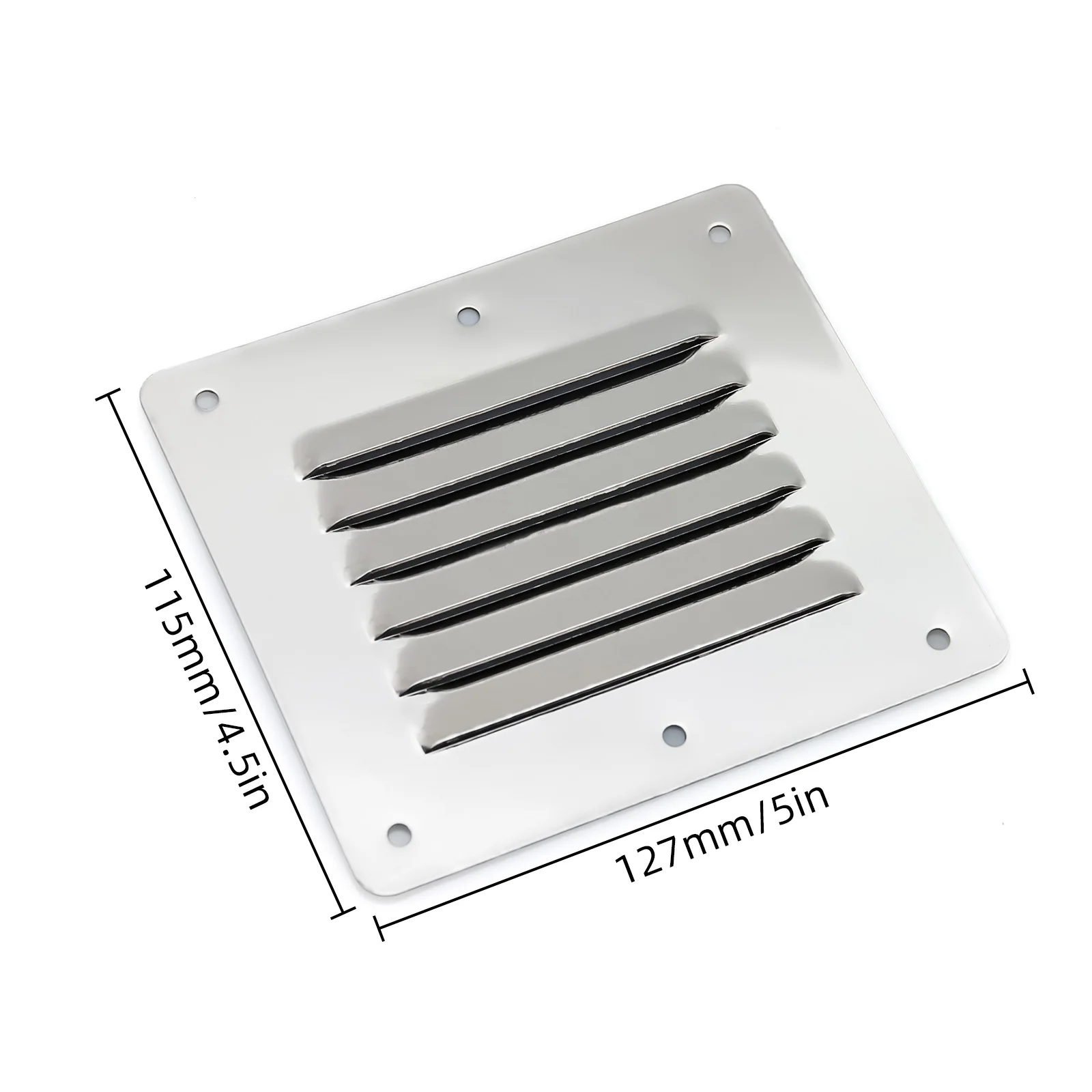 Ventilatierooster RVS 316 125 mm - Plastimo