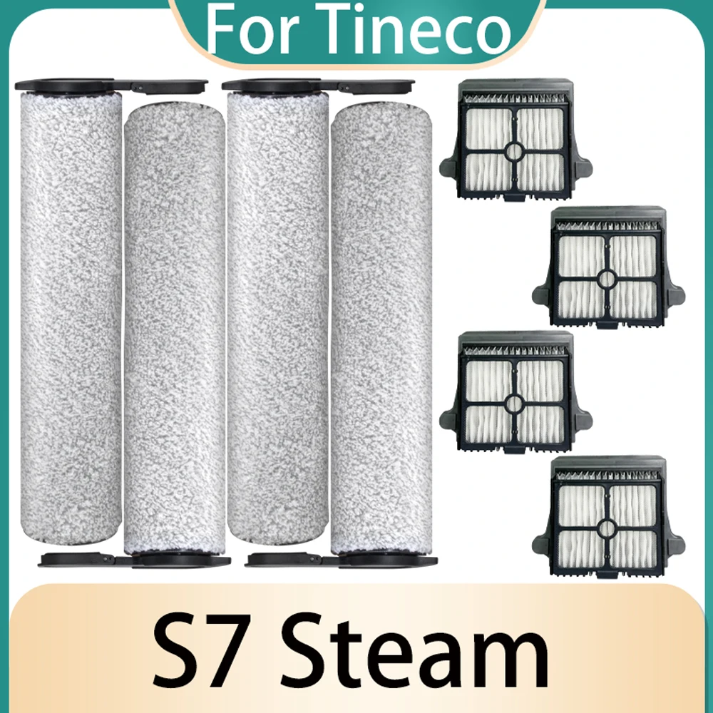 Roller For Tineco Floor One S7 Steam Vacuum Cleaner Accessories Roller Spare Parts Replacements HEPA Filters Roller Brush