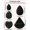 Black Makeup Sponges Set Face Cosmetic Puff Makeup Tool Large Beauty Eggs Puff Mini Beauty Egg Thumb Puff Korean Make up Blender 4