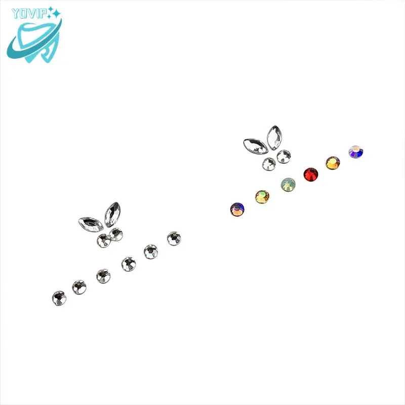 10Pcs Diamond Bur Dental Material Teeth Whitening Denture Acrylic Teeth Crystal Ornament Oral Hygiene Tooth Decoration