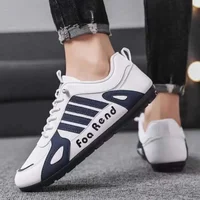 Spring Summer New Men's Slip-On Soft Bottom Casual Shoes Lightweight Bean Bean Shoes Breathable PVC Bottom Adult Footwear