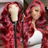 99j Burgundy 13x6 Hd Lace Frontal Human Hair Wigs Transparent Colored Body Wave Red Lace Front Wig 4x4 5x5 Closure Wig For Women 1