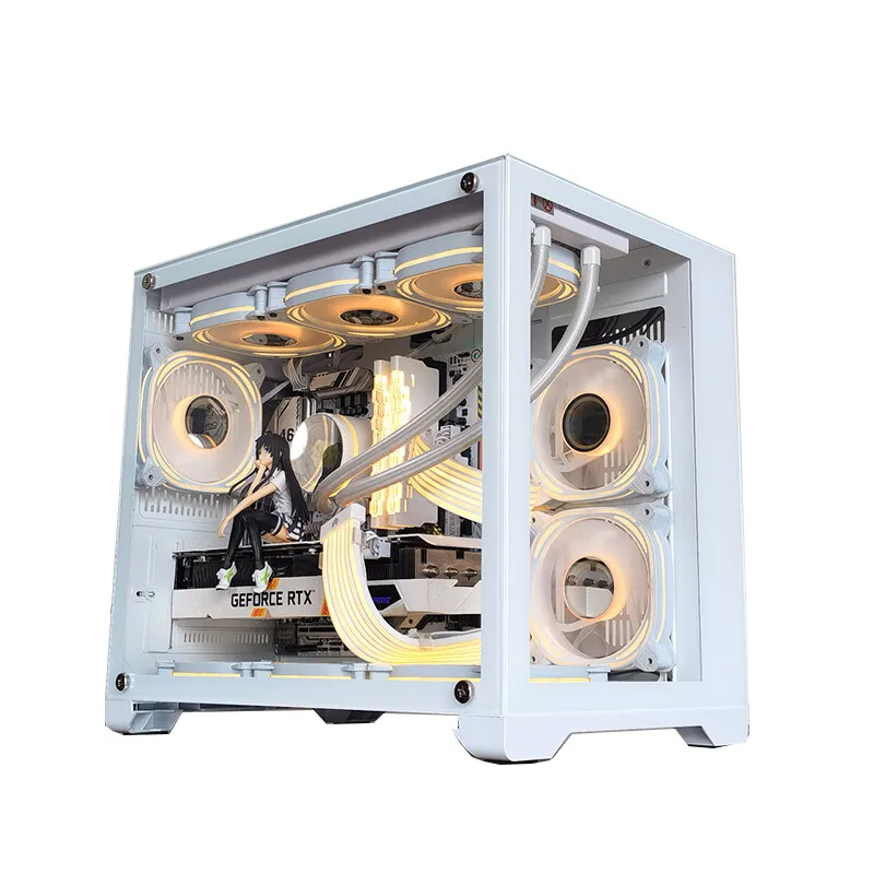 Computer Case Desktop MATX Sea View Room Supports 240/360 Water Cooled Full Side Transparent ITX Desktop MINI Case 6 Computer Case Desktop MATX Sea View Room Supports 240/360 Water Cooled Full Side Transparent ITX Desktop MINI Case - Image 6