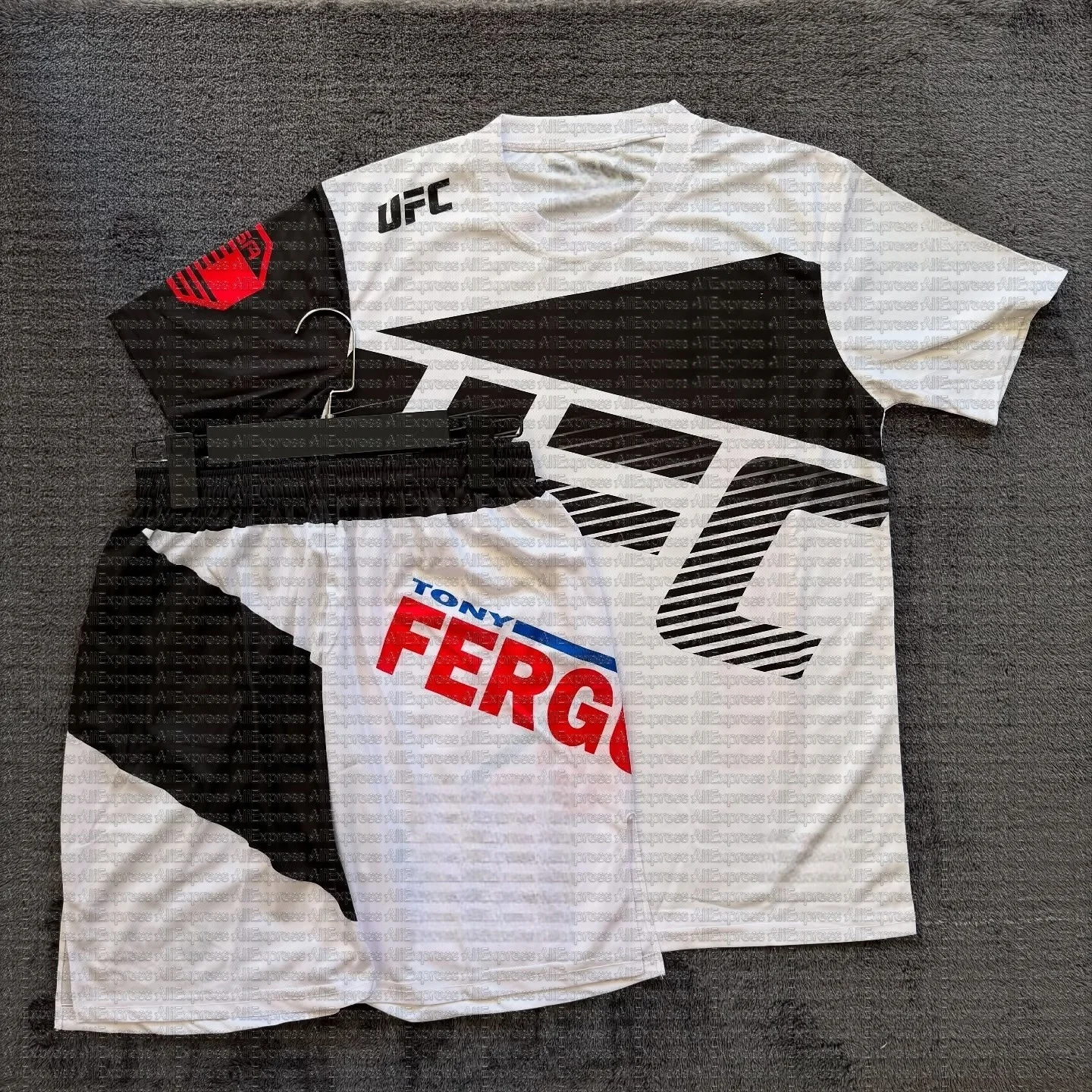 남성용 UFC 229 코너 맥그리거 탑 파이터 통기성 전투 이벤트 저지 반바지 세트-땀 흡수 레슬링 러닝 의류