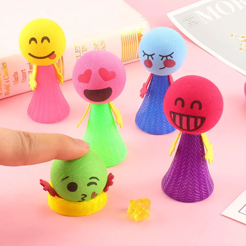 5pcs/Lot Cartoon Bouncing Dolls Spring People Kindergarten Gifts Cute Jumping Toy For Halloween Boy Gift Toys Classic Toys