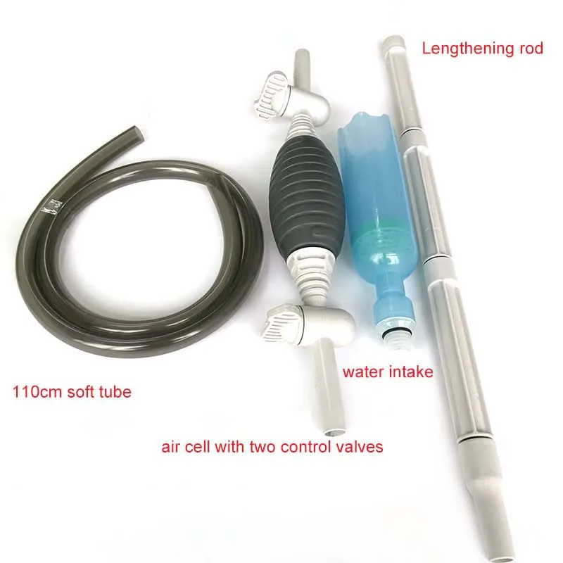 1 Pz Detergente Per Acquario Sifone Ghiaia Tubo Di Aspirazione Filtro Per Serbatoio Di Pesce Vuoto Pompa Cambio Acqua Accessorio Aquario Invio Casuale