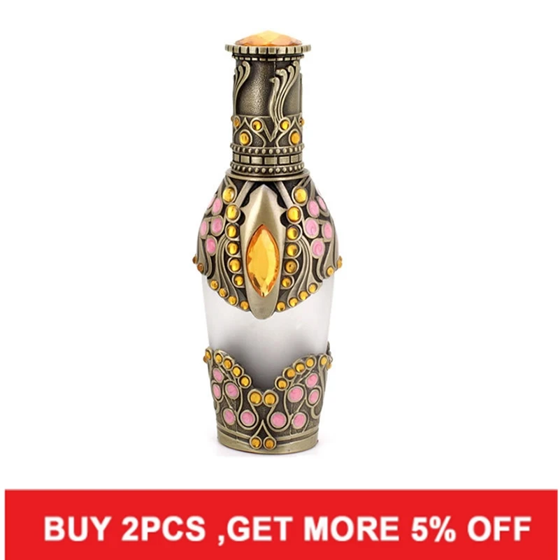 60ml vintage Dubai perfume bottle fragrance dispenser bottle essential oil bottle with nozzle ornament