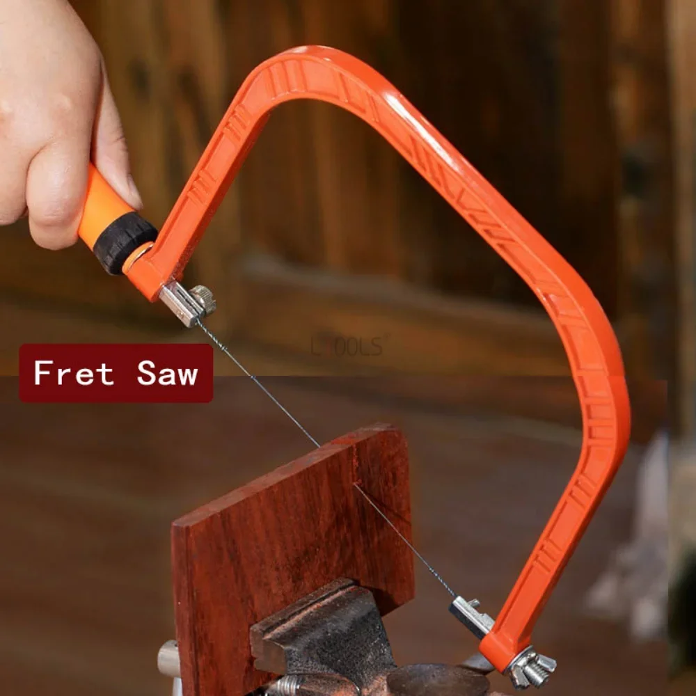 Adjustable Woodworking Saw Wire Saw Coping Saw for Wood Bow DIY Tools Woodwork Craft Tool Wire Frame Saw Blade Cutting Hand Tool 2