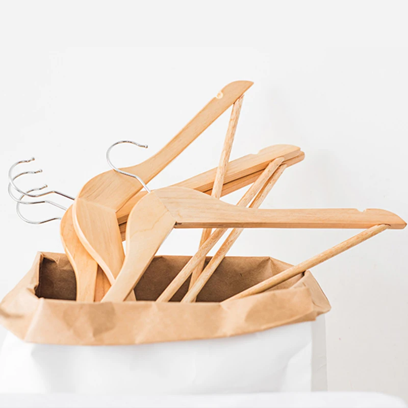 10 pieces solid wood hangers for home use wooden clothes hangers for shirts outerwear wardrobes clothes hanger