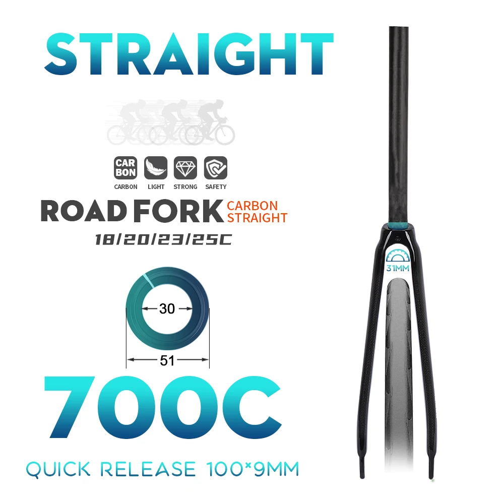 Carbon Fiber Fork Road Bike | Full Carbon Fixed Bike Fork