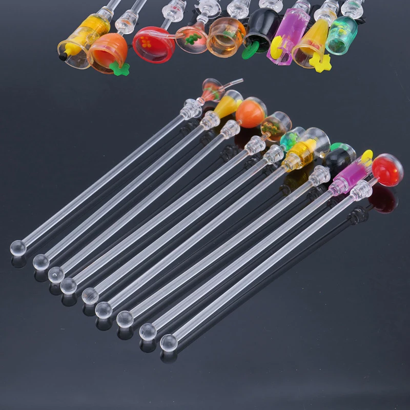 Stirring Acrylic Stirrers 10PCS Kitchen Bar Tool Juice 23cm Party Cocktail Drink Mixer Swizzle Stick Wine Agitators bar tools