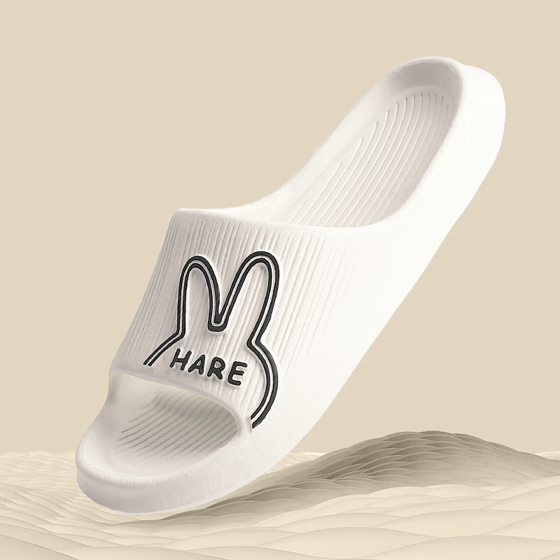 Summer Cartoon Women Slippers Non-slip Sole Indoor Bathroom Flat  Ladies Men Slides Home Outside Beach Sandals Woman Shoes 5