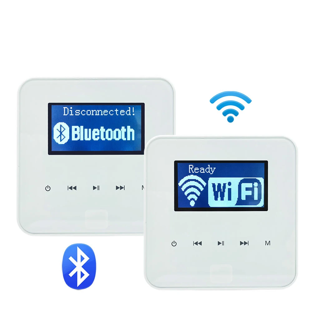 Audio Smart Wall Amplifier AC110-220V 2x30W Small Blue-tooth WIFI On Wall Amplifier Kyepads With Touch Button