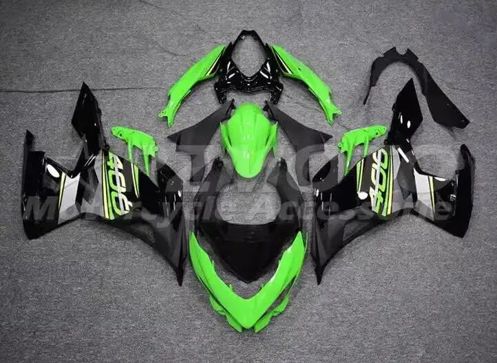 

Комплект обтекателей для мотоцикла из АБС-пластика, 4 подарка, подходит для Kawasaki EX 400 2019 2020 2021 2022 2023 19 20 21 22 23, комплект кузова, зеленый
