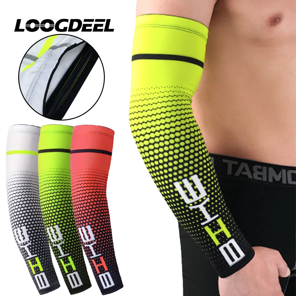 1Pair Men Cycling Running UV Sun Protection Cuff Cover Protective Arm Sleeve Bike Sport Arm Warmers Sleeves sun protection arm sleeves,arm sleeves,cooling arm sleeves