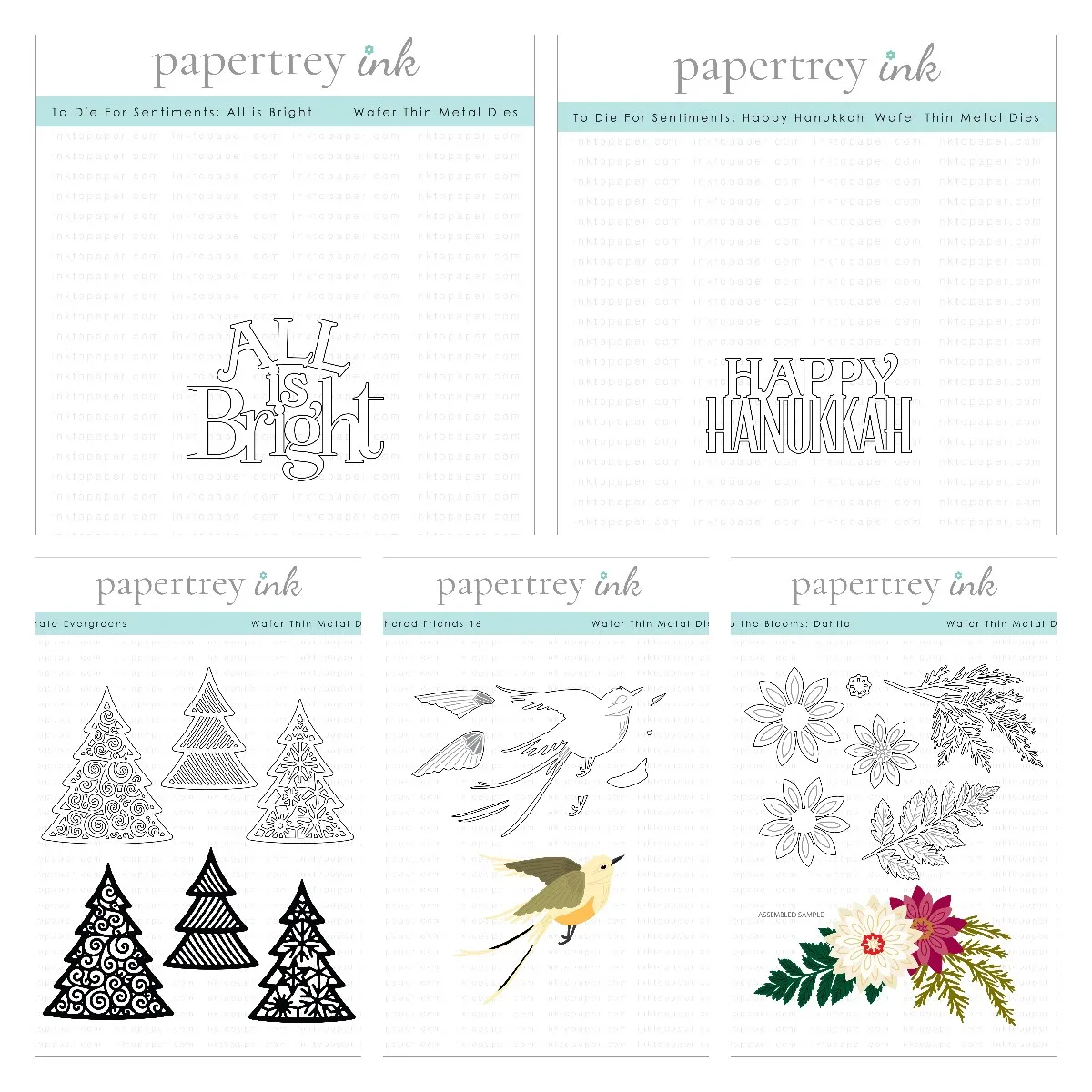 

Bird Dahlia Happy Hanukkah Evergreen Tree Metal Cutting Dies Scrapbooking Diary Decoration Embossing Folders Diy Gift Card 2021