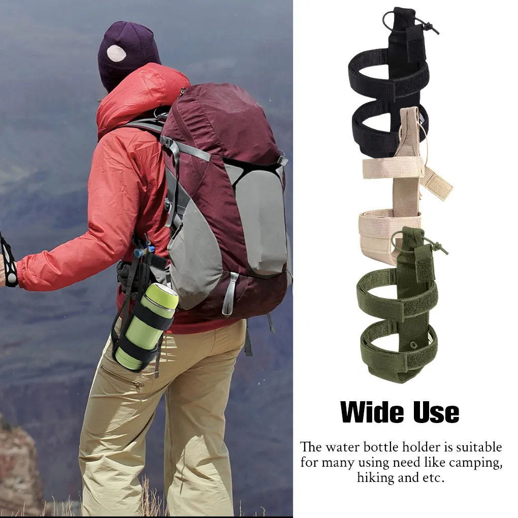 

Water Bottle Sleeve Solid Color Waterproof Lightweight Hiking Mountaineering Drinkware Flask Holder Accessories Black