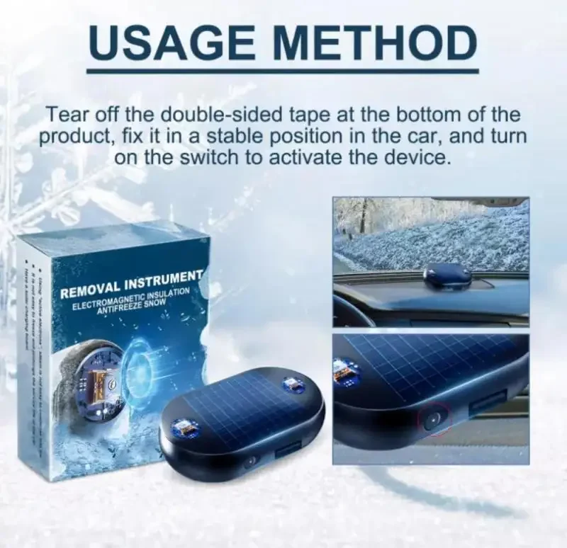 Car Winter Antifreeze Electromagnetic Molecular Windshield Microwave Deicing Anti-Ice Instrument Window Glass Snow Removal windshield deicing instrument windshield defroster car deicer ice deicing tool