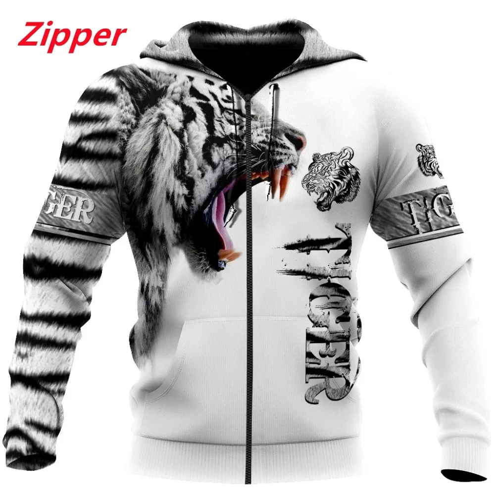 Animal Tiger 3D Printed Fashion Men's Hoodie Harajuku streetwear Pullover Autumn Sweatshirt Unisex Casual Jacket Sportswear Coat