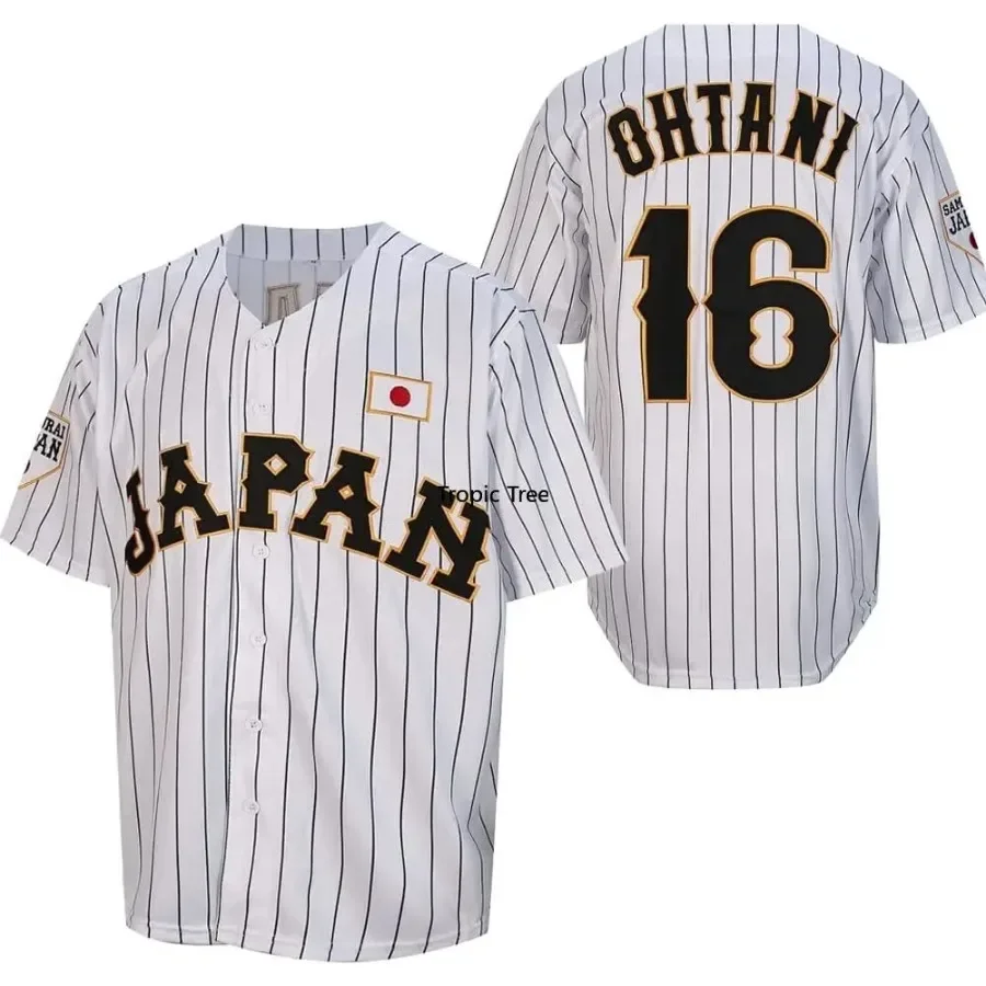 Shohei Ohtani Jersey 16 Japan Baseball Jerseys Legend Player Short Sleeves Jersey Mens Sport Shirt All Stitched Us Size S-XXXL