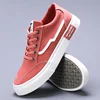 Red Canvas Casual Shoes For Men Comfortable Low Cut Vulcanized Shoes Men Lace-Up Lightweight Flat Sneaker Men espadrilles hommes 2