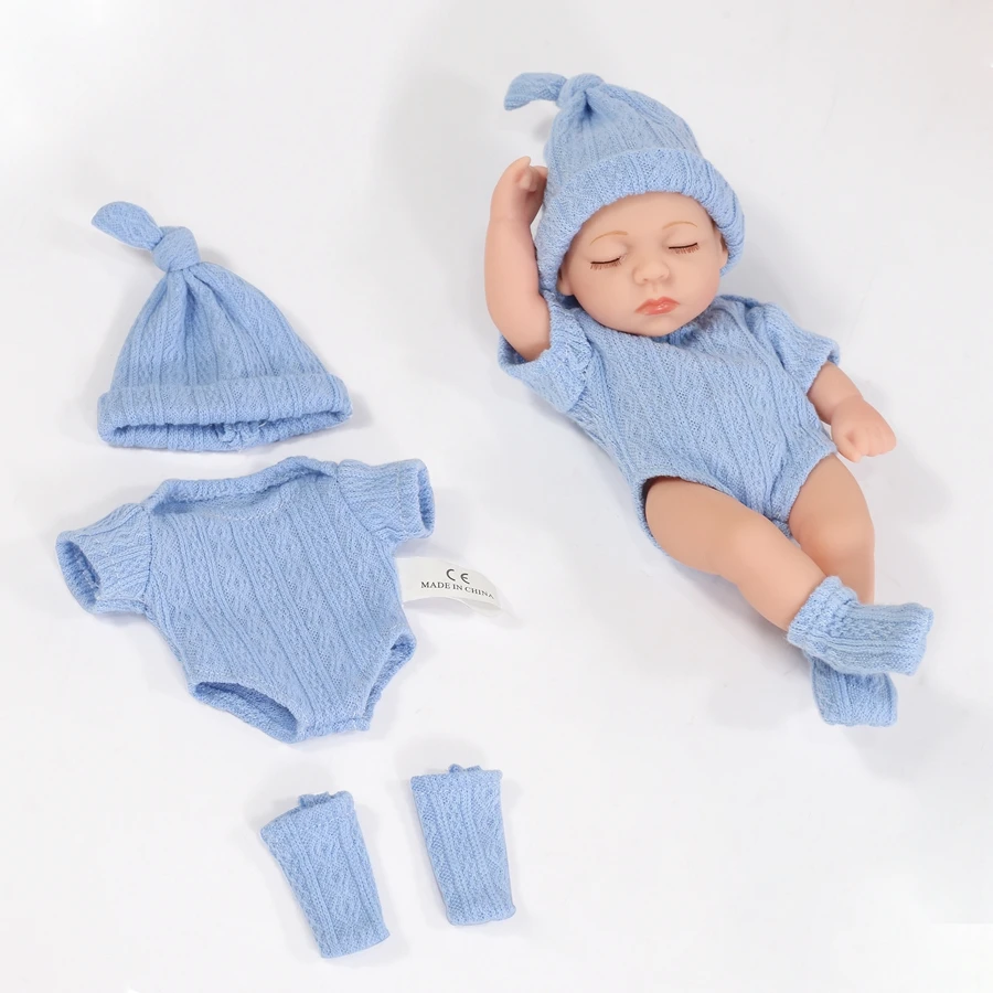 20cm Reborn Dolls Silicone Vinyl Baby Doll Mini Bebe Doll Baby Reborn Toys Waterproof Vinyl Girls Gift
