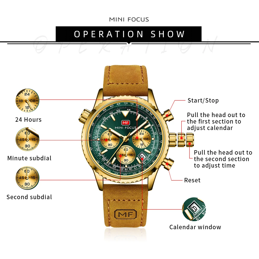 Montre à quartz MINI FOCUS pour homme étanche_voghion.com