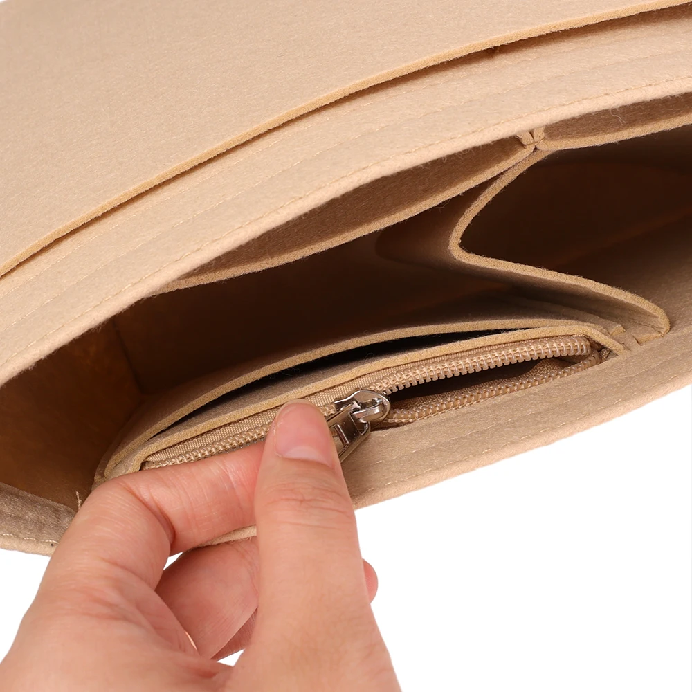 Make Up Organizer Felt Insert Bag for Women Handbag Travel Tote Inner Purse Portable Cosmetic Bags Fit Various Brand Bags