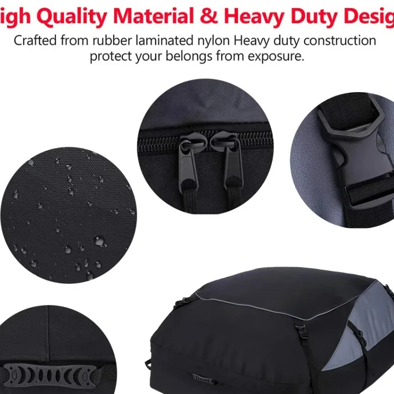 Car Luggage Bag 100D Outdoor SUV Foldable Self Driving Equipment Roof Bag Dust Waterproof Sunscreen Durable