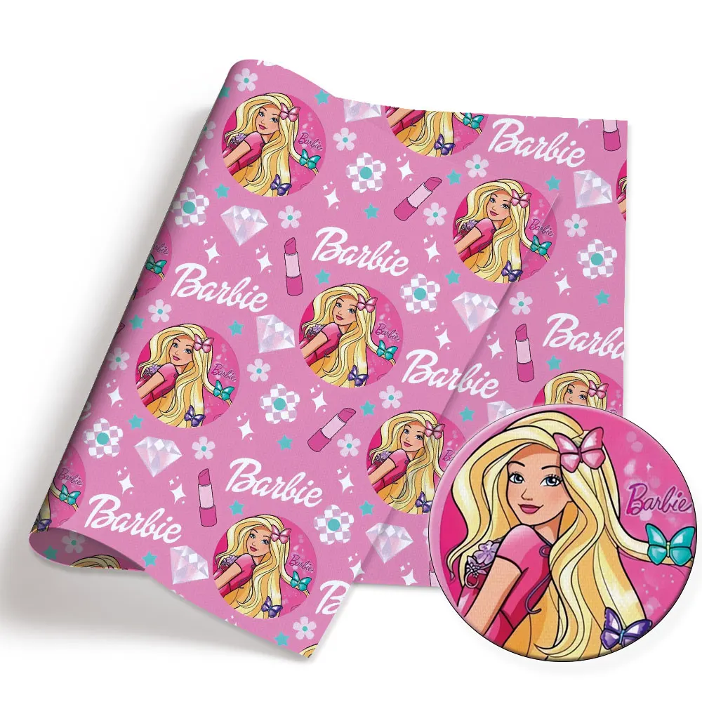 Barbie doll Cartoon Hot DIY handmade sewing patchwork quilting baby dress home sheet140cm printed fabric kids fabric