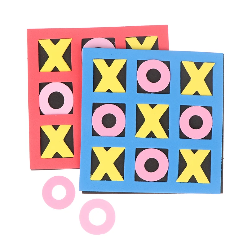1PC Parent-Child Leisure Board Game Jiugongge XO Chessboard Funny Developing Intelligent Educational Tic Tac Toe Toy Kids Gift board game toys