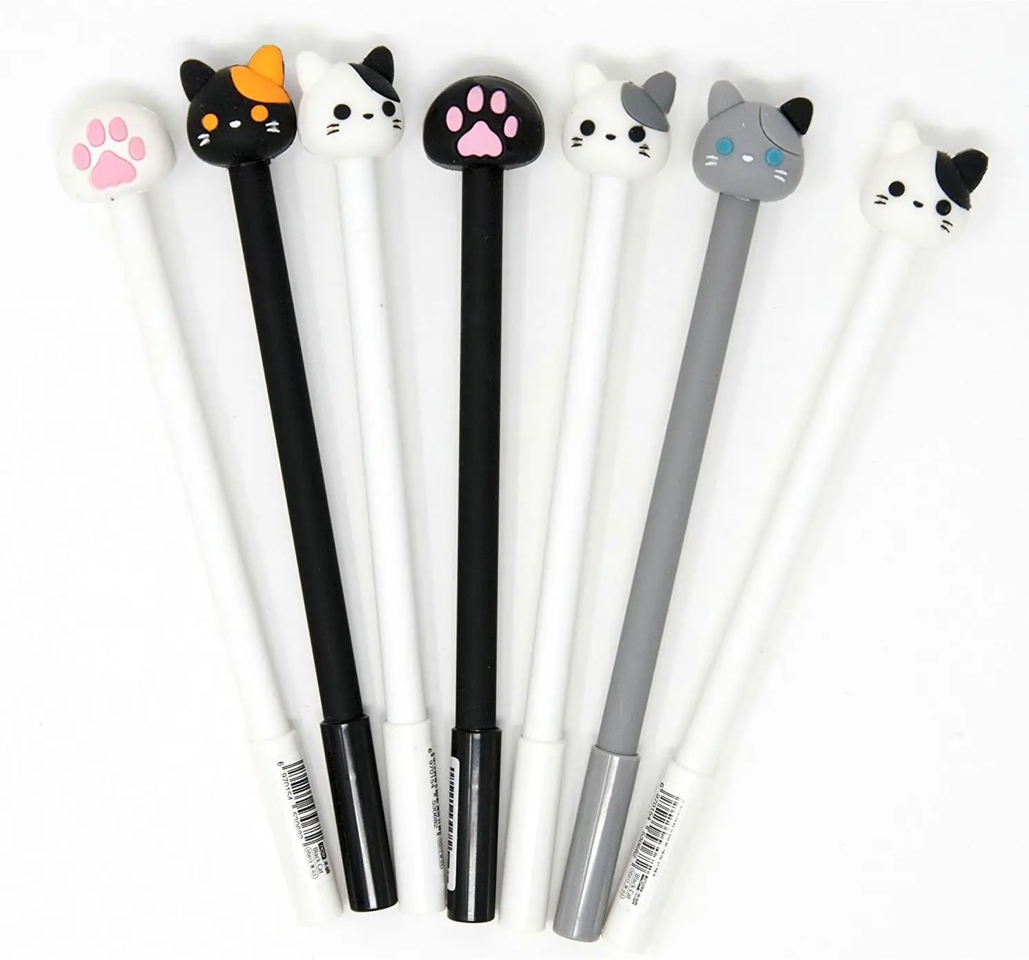 24 Pcs Gel Pens Set Fashion Cute Colorful Cute Kawaii Lovely Dog Cat Paw Claw Gel Ball Pens Office School Supply Stationery