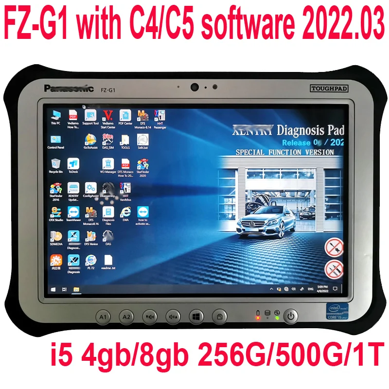 

MB star C4 C5 C6 для планшетов Panasonic с установленным программным обеспечением 2023,06 i5 4g 8g SD Подключение компактный 4 OBD2 сканер мультиплексор