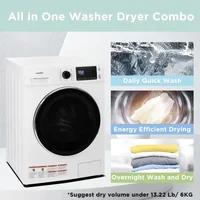 Washing Machine,  2.7 Cu.ft Steam Care & Overnight Dry, Washer and Dryer Combo, 24" Full-Automatic Washer 2